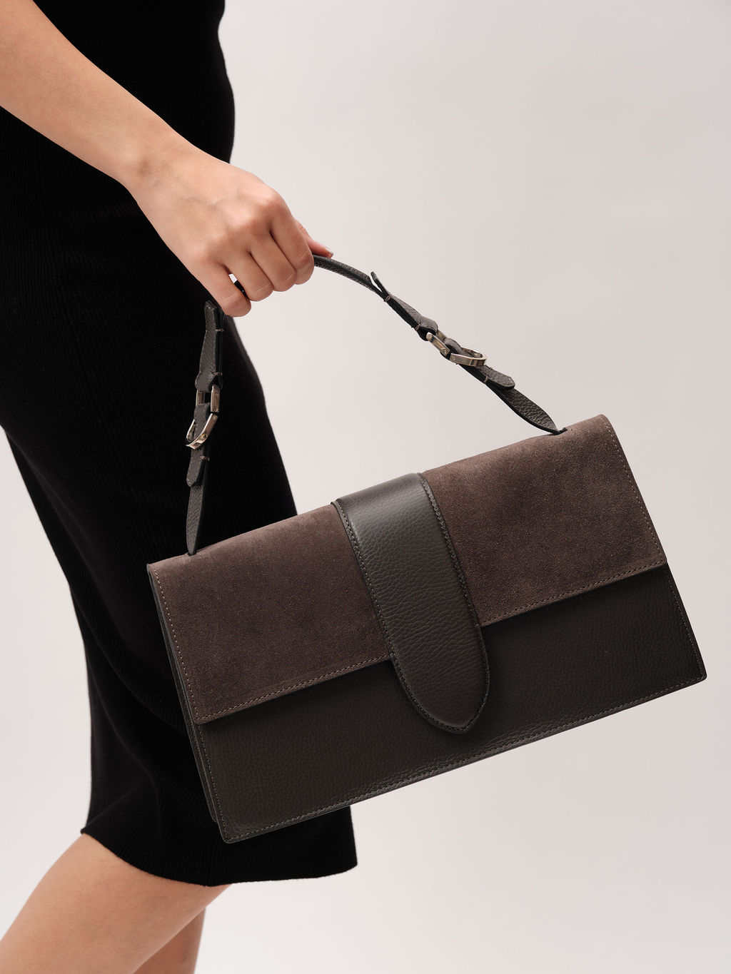 Кожаная сумка Deboro 30408 темный лес