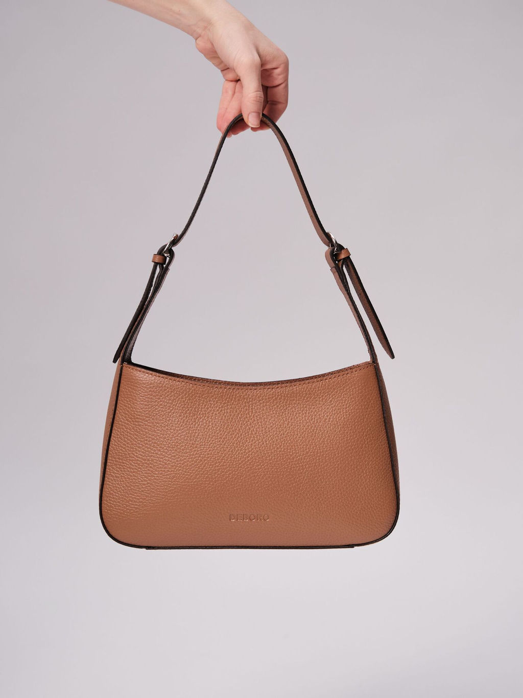 Сумка кожаная на плечо Deboro 31046 светлый орех