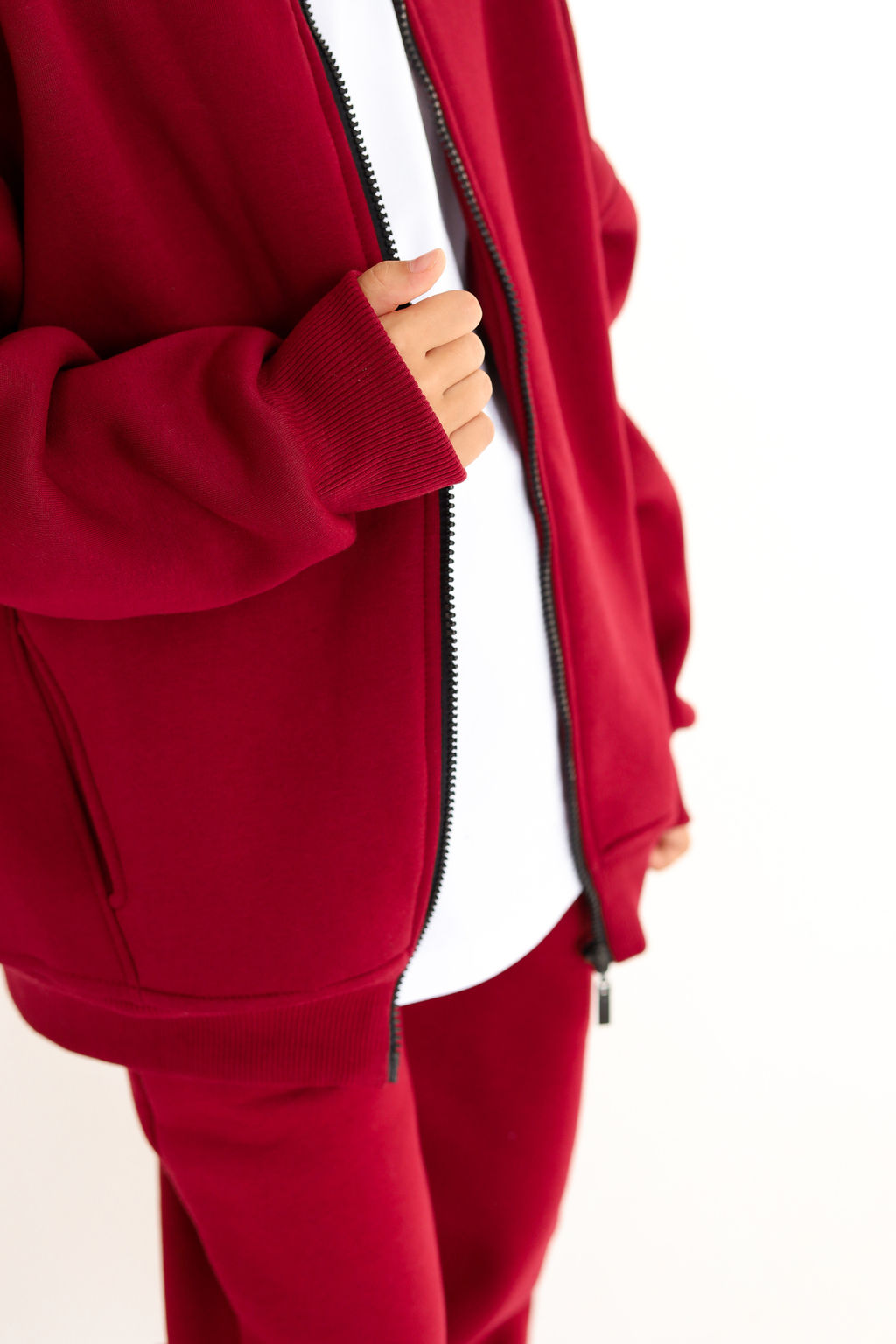 Бомбер утепленный, бордо - Inzibe фото 14