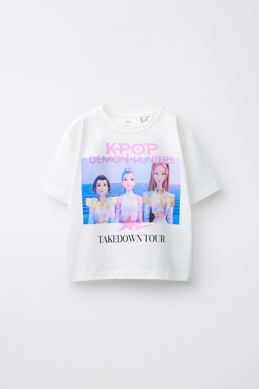 CAMISETA ESTAMPADO KPOP DEMON HUNTERS NETFLIX  / Blanco