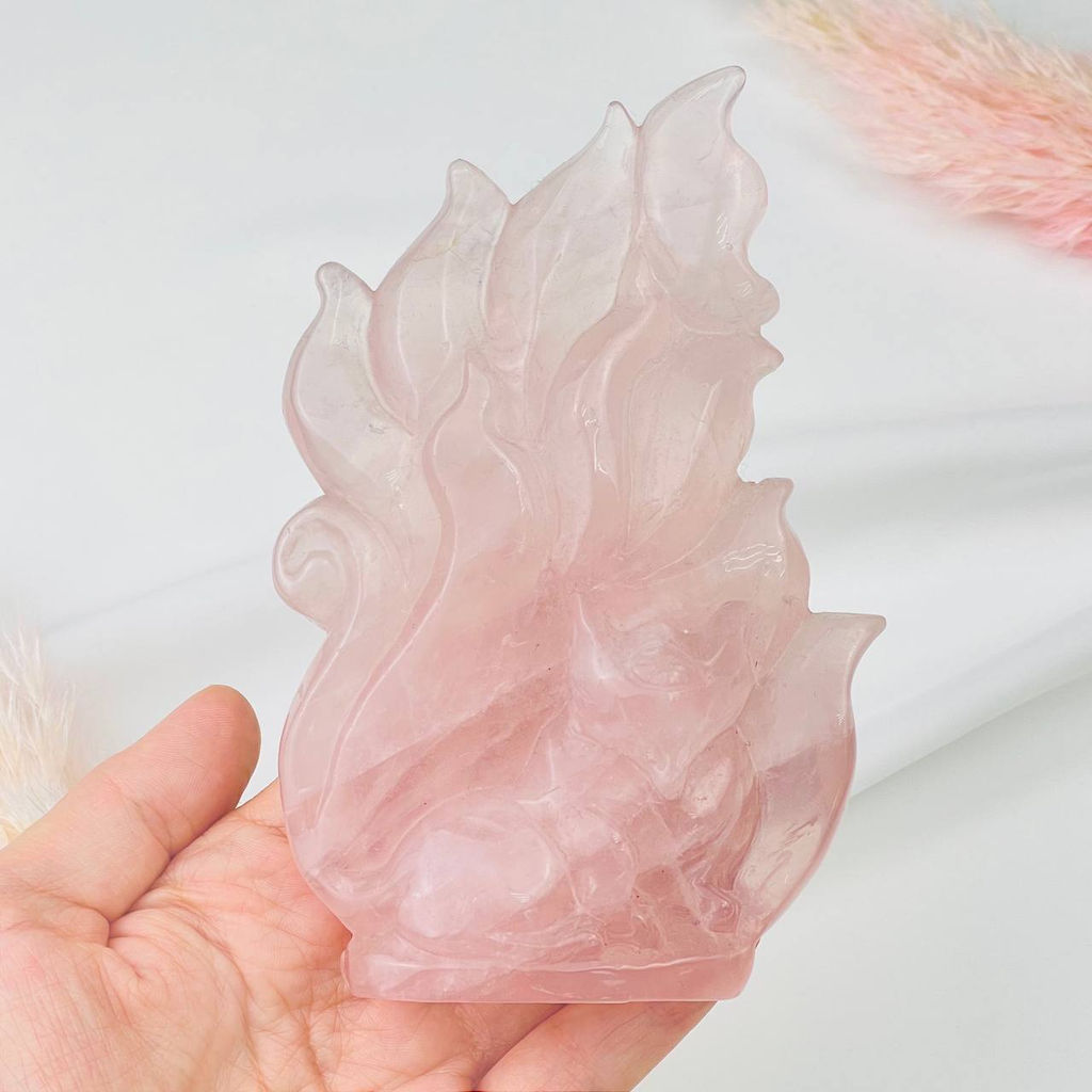 Лиса Кицунэ из Розового кварца - Радуга самоцветов фото 3