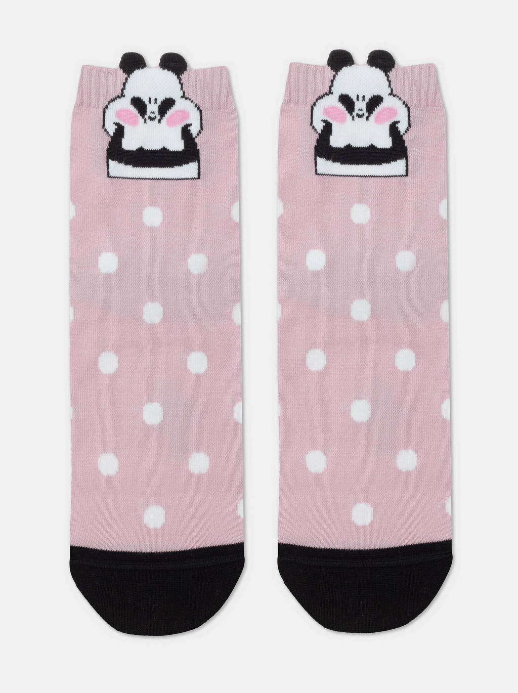 Цена за 2 пары. Носки Классические CONTE Хлопковые носки CLASSIC с пикотом Panda пепельно-розовый - Conte elegant фото 3
