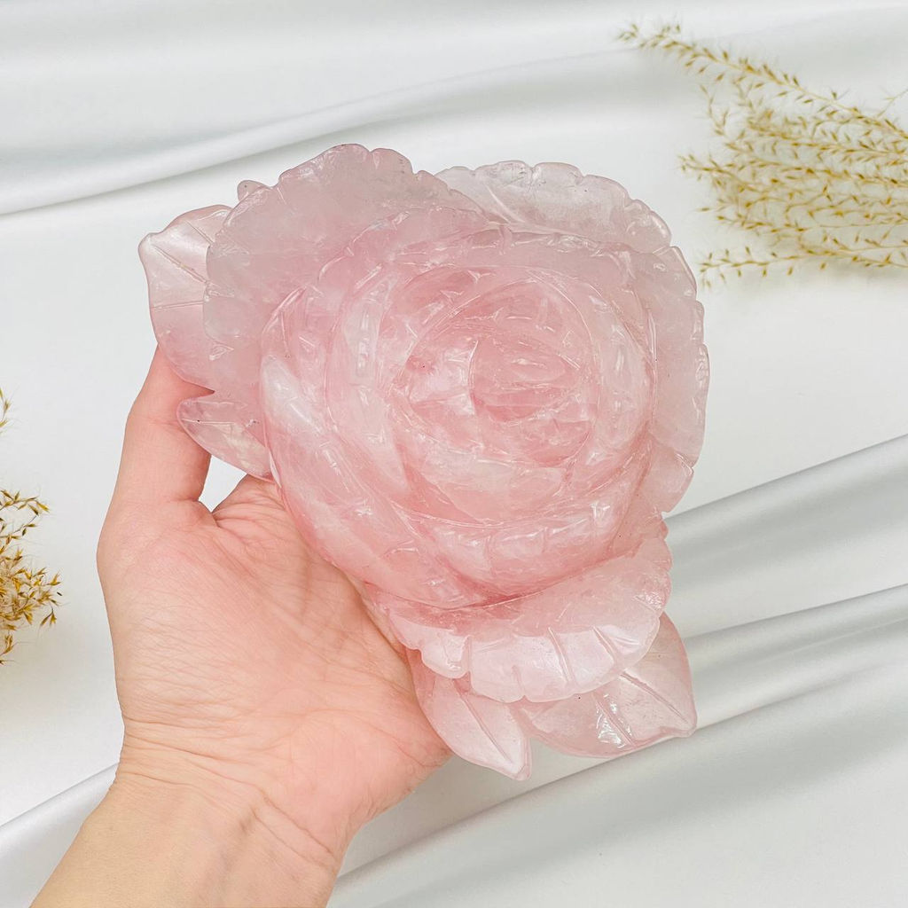 Цветок из Розового кварца - Радуга самоцветов фото 2