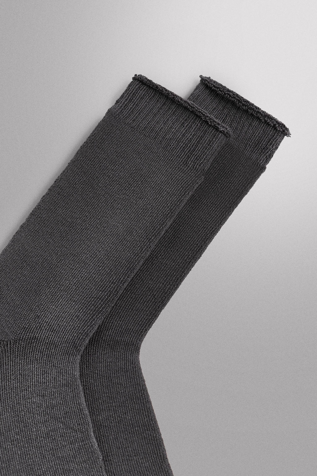 CALCETINES MEZCLA ALGOD?N RIZO / Gris