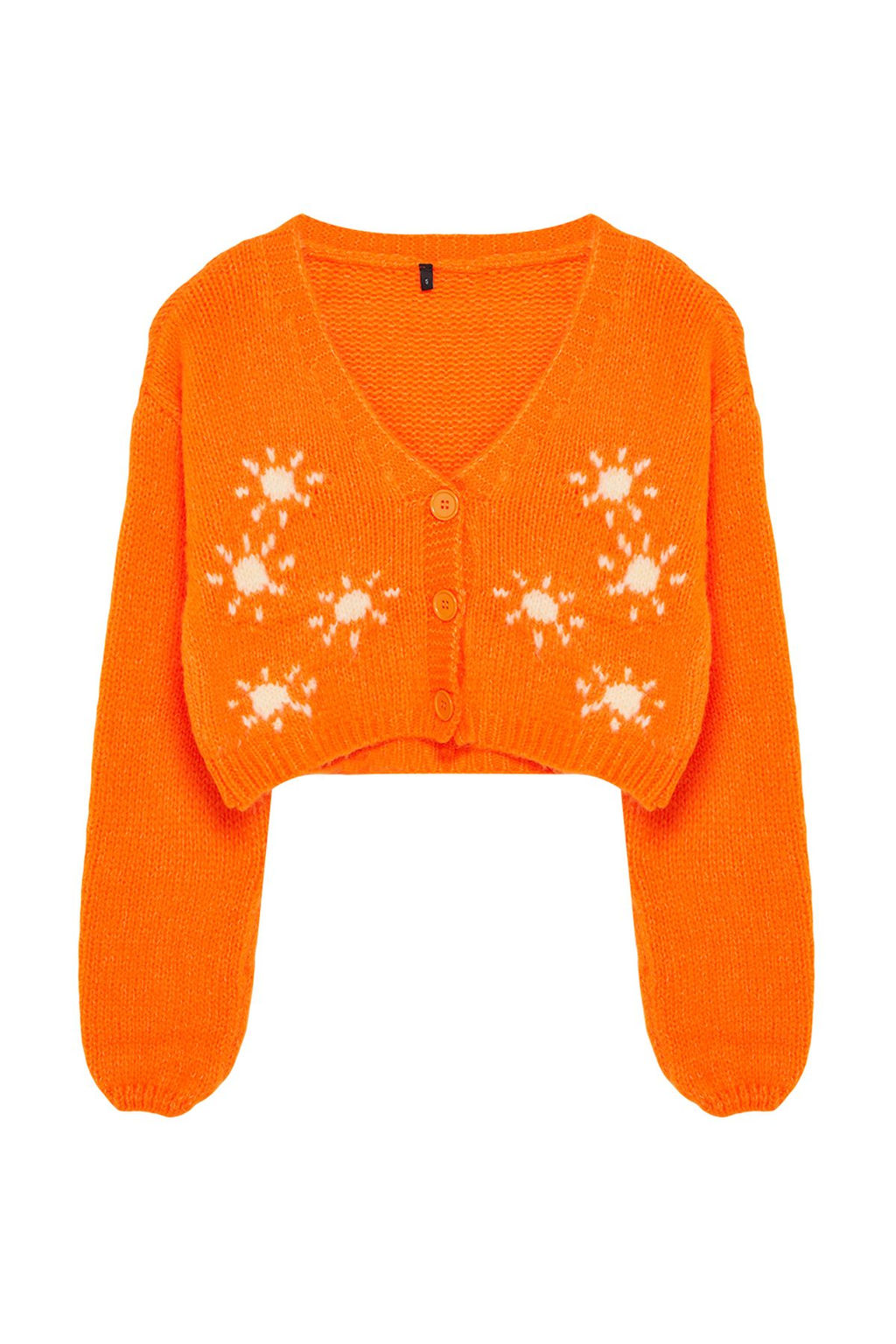 Turuncu Yumusak Dokulu Desenli Triko H?rka TWOAW22HI0026