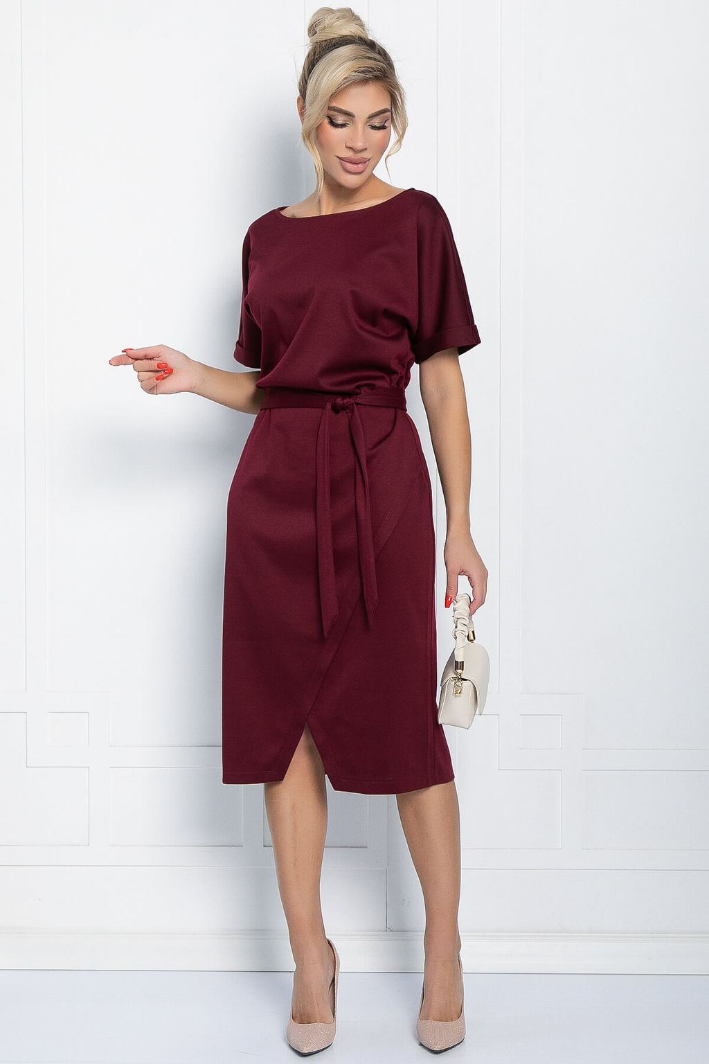 Платье Карлин (бордовое) П11583 - Lt collection фото 3