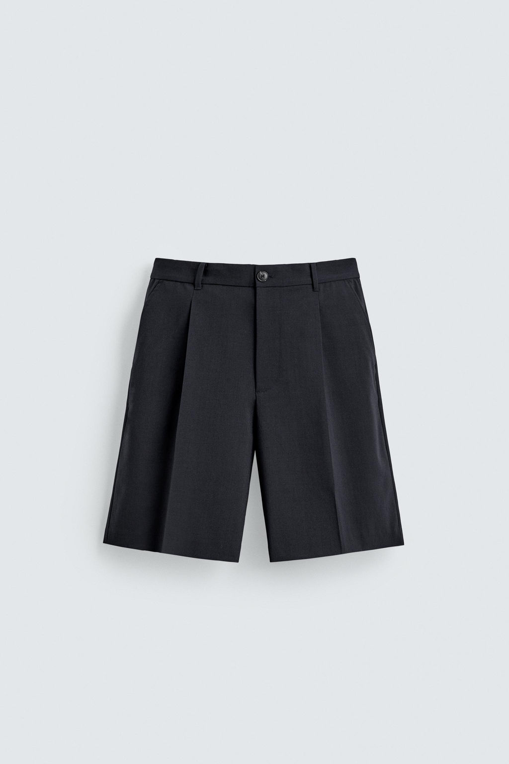 BERMUDA PLIEGUES TRAJE RELAXED FIT / Marino oscuro
