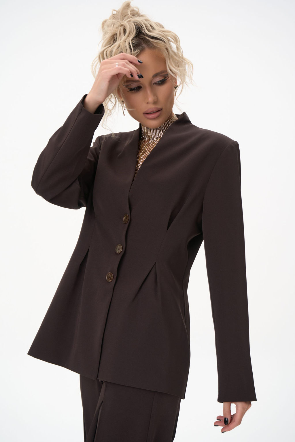 Пиджак Тайрис (шоколадный) - Эльза фото 25