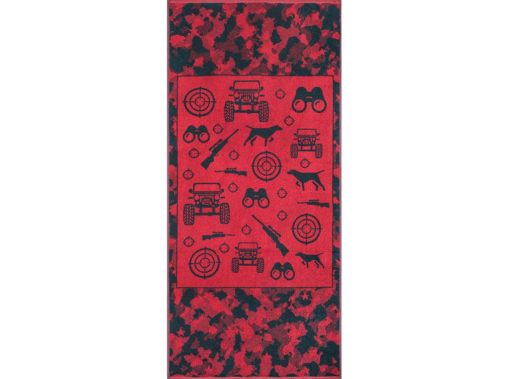 Полотенце махровое 6с102.411ж1 Охотнику(т.зеленый1) 67х150см