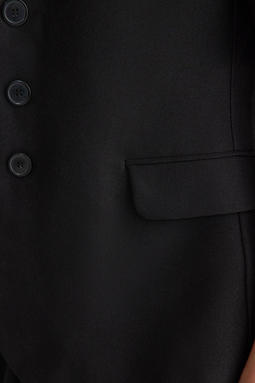 TRENDYOLMILLA Siyah K?sa Kollu Kemersiz Dokuma Blazer Ceket TWOSS25BC00002  фото 4
