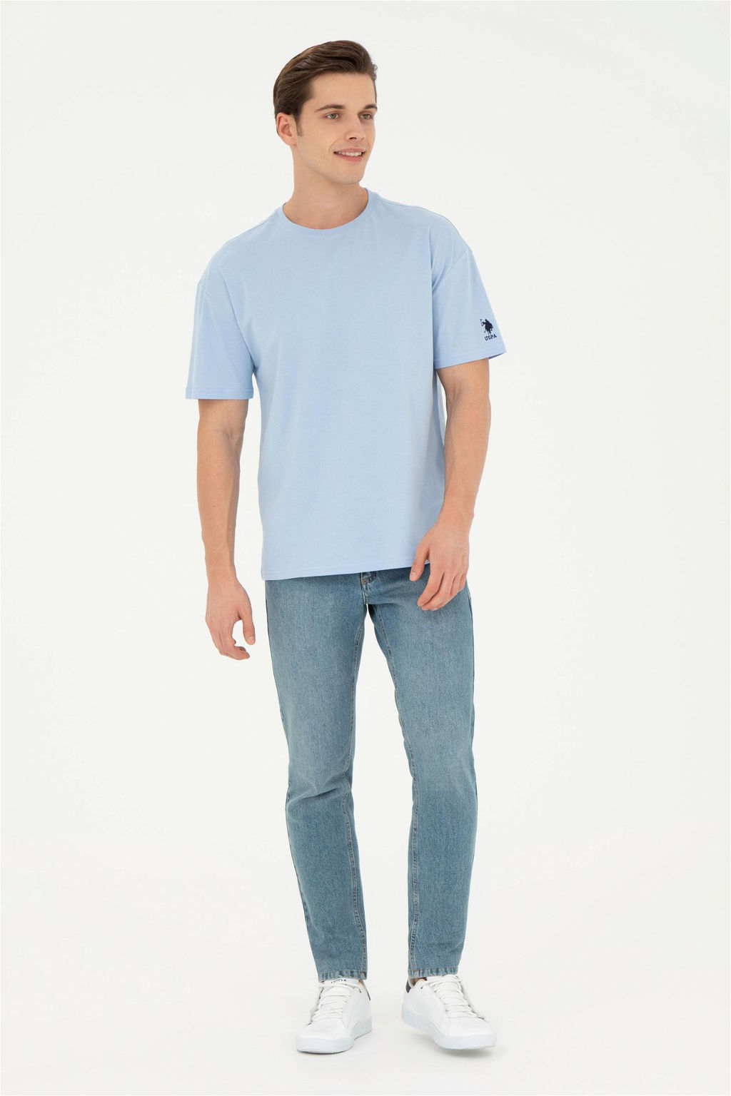 Мужская голубая футболка - U.s. polo assn фото 4