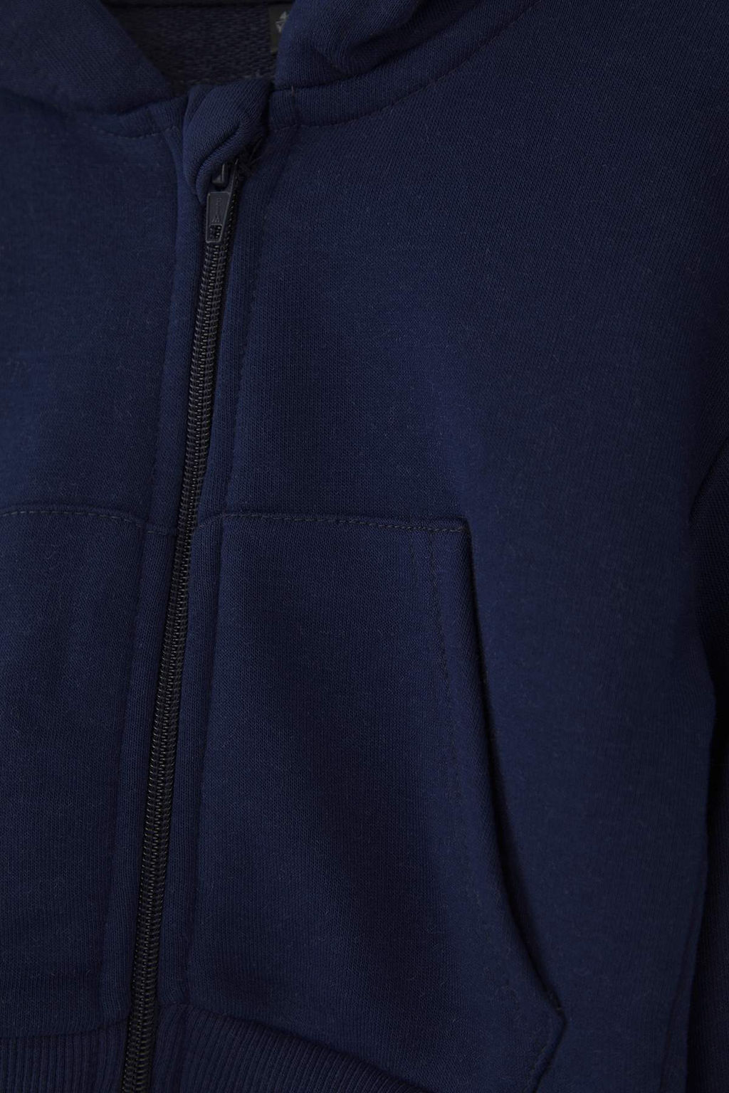 Gri Melanj Pamuklu Crop Fit Duz/Basic Kapusonlu Overize Orme K?z Cocuk H?rka TKDAW26HI00001 - Trendyolmilla фото 7