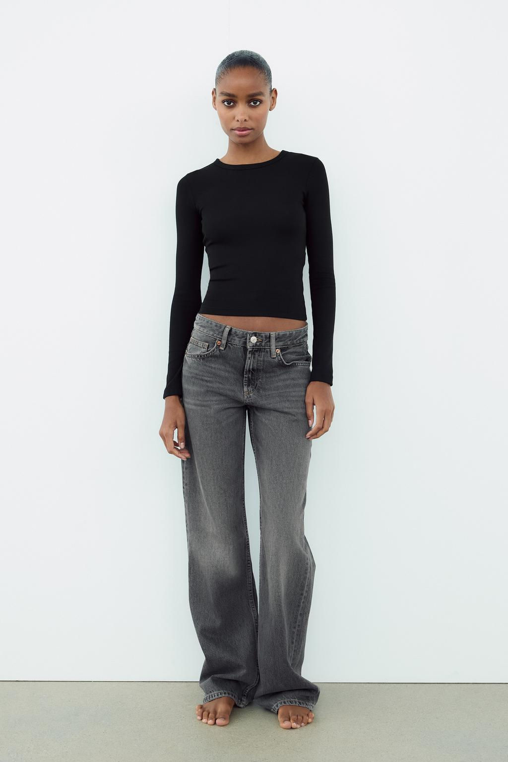 TRF WIDE-LEG MID-WAIST JEANS - Zara фото 17