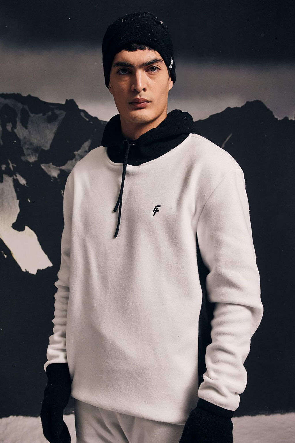DeFactoFit Standart Fit Bask?l? Kapusonlu Polar Sweatshirt  фото 2