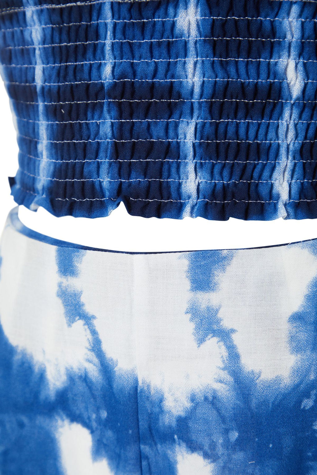 Soyut Desenli Dokuma %100 Pamuklu Bluz Pantolon Plaj Tak?m TBESS24AU00013