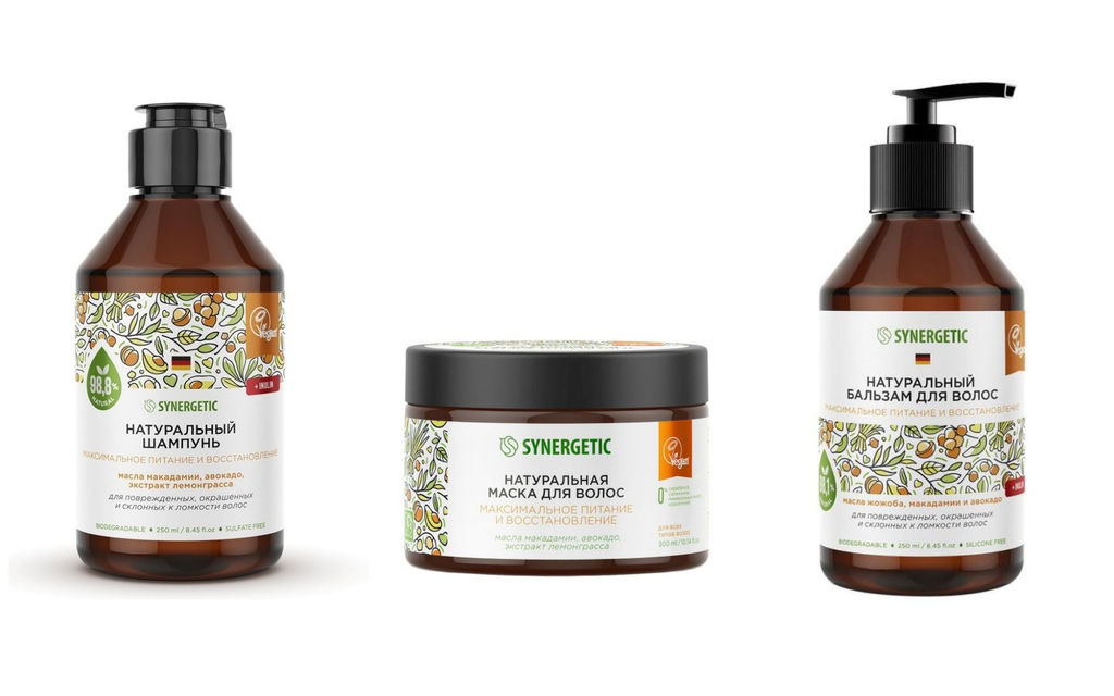 Набор средств для волос Максимальное питание и восстановление - Synergetic фото 2
