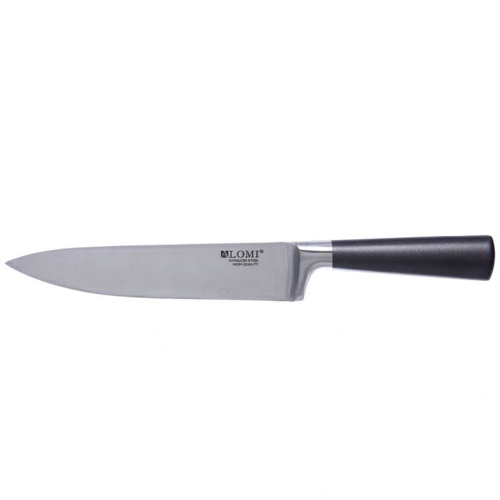 Набор ножей "SHEF" 6предметов (5ножей+подставка), черная ручка