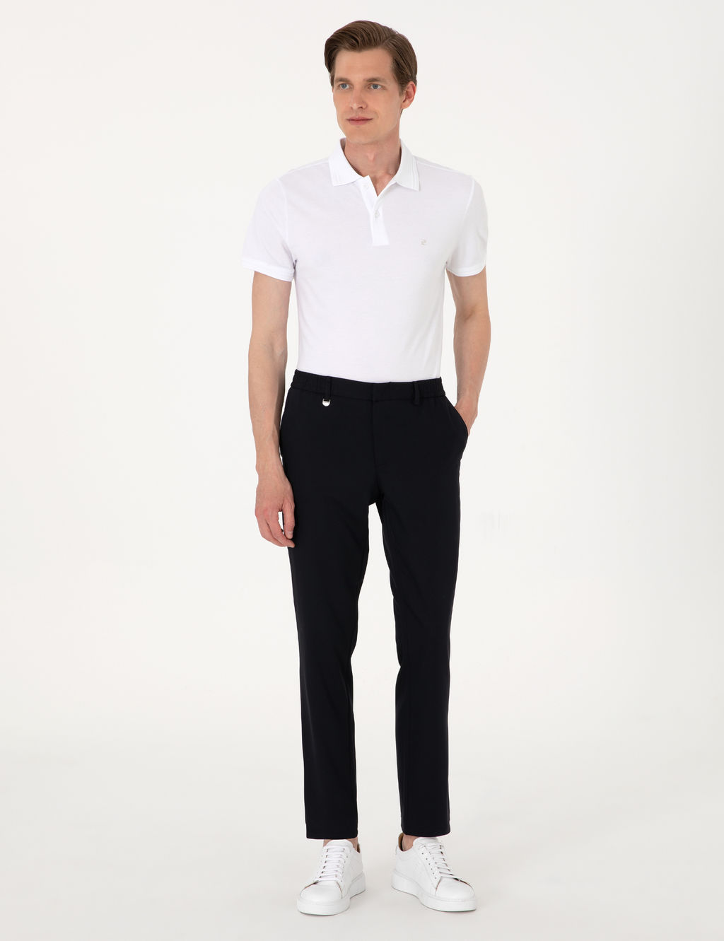 Lacivert Slim Fit Klasik Jogger Pantolon