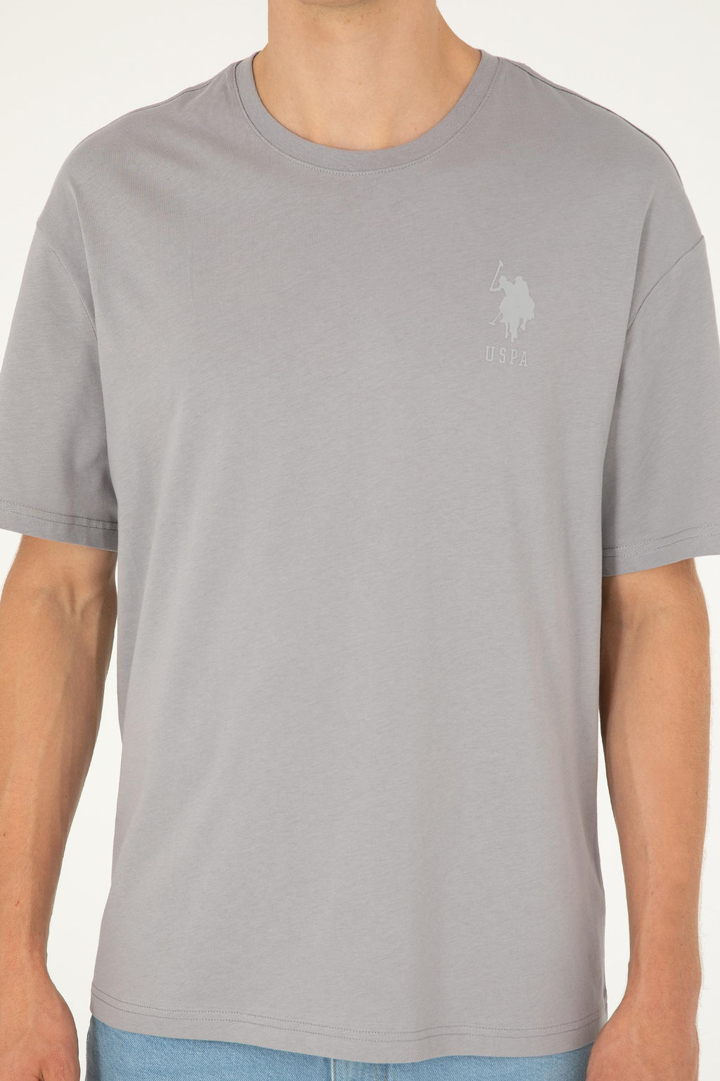 Erkek Comfort Fit Bisiklet Yaka Koyu Gri Ti__rt Ti__rt Sepette S_rpriz _ndirim - U.s. polo assn фото 6