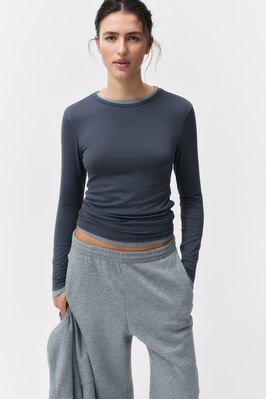 Camiseta de microfibra de manga larga - H&m фото 3