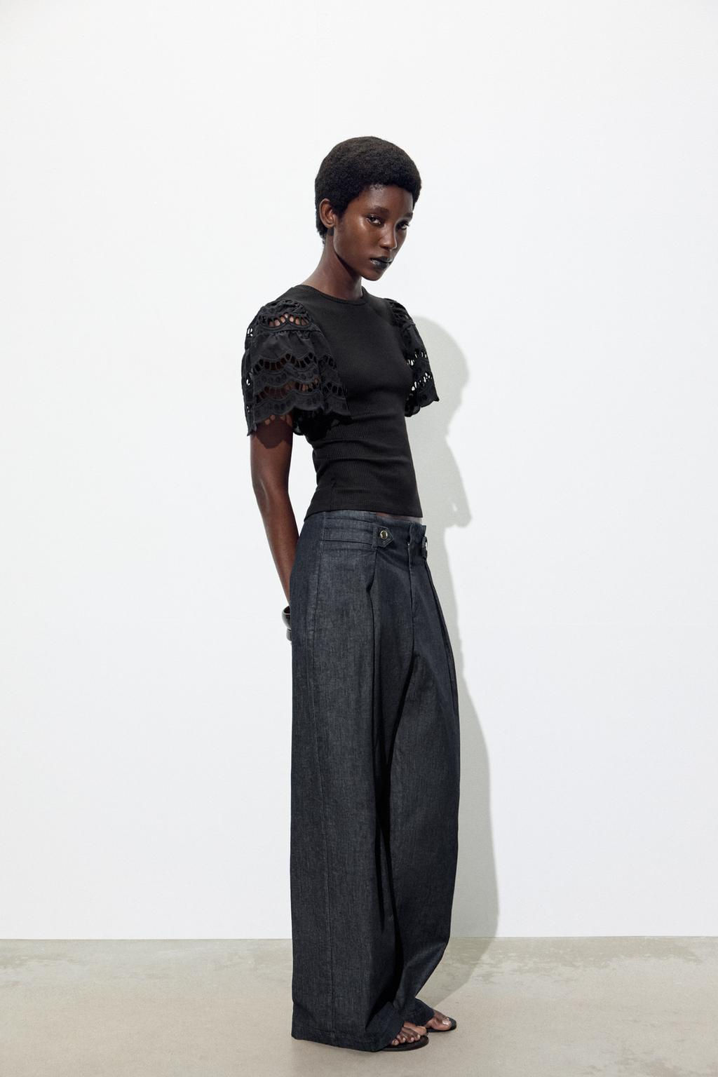 TANK TOP WITH SLEEVE EMBROIDERY - Zara фото 11