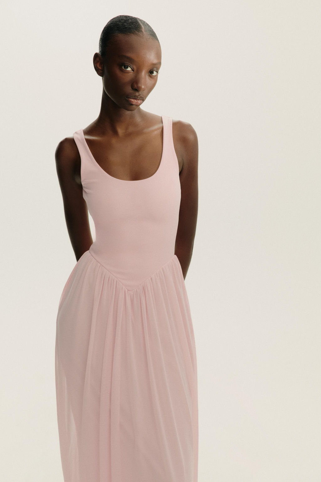 CONTRAST TULLE DRESS - Zara фото 2