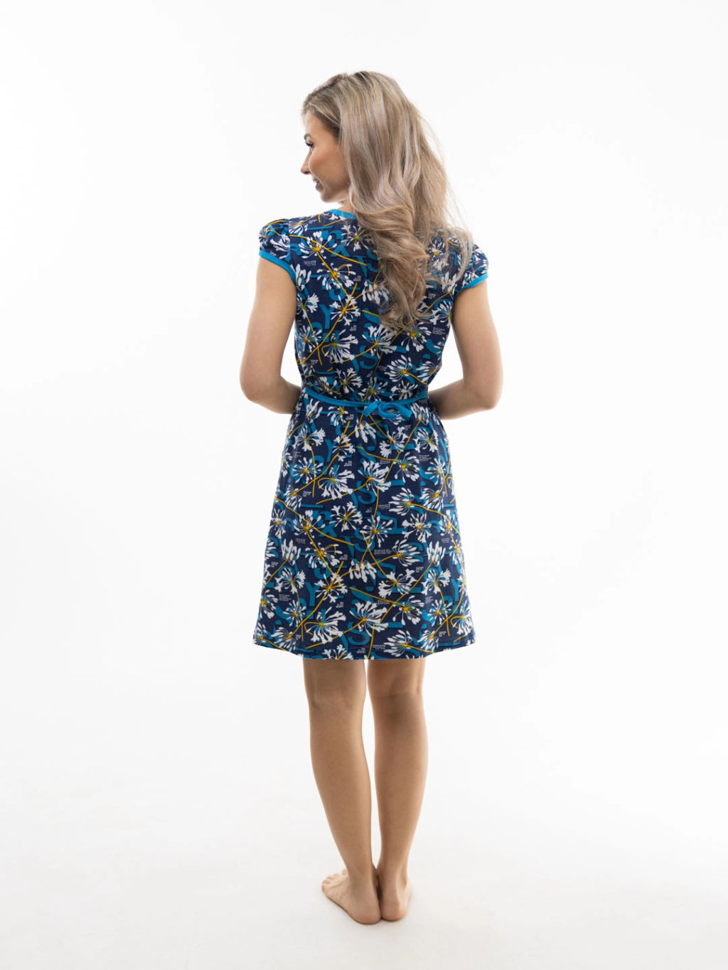 Халат женский, цвет синий