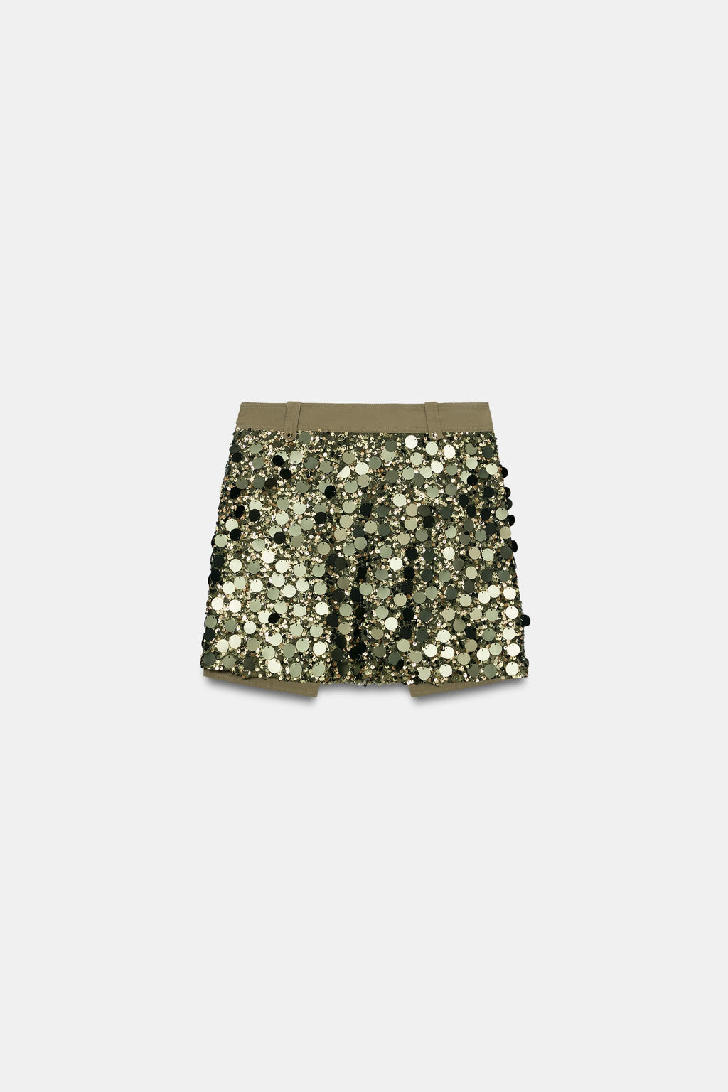 FALDA MINI LENTEJUELAS / Verde - Zara фото 8