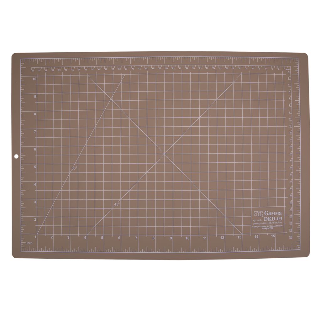 Gamma DKD-03 Мат для резки двухсторонний ПВХ 45 см х 30 см в пакете формат А3/бежевый/салатовый