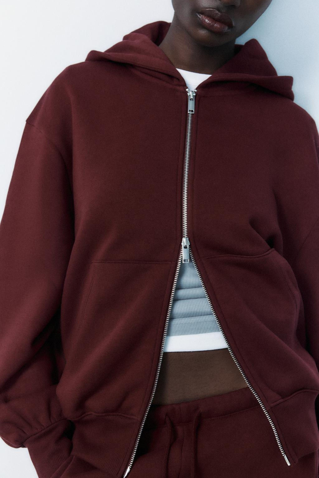 OVERSIZE ZIP-UP HOODIE - Zara фото 22