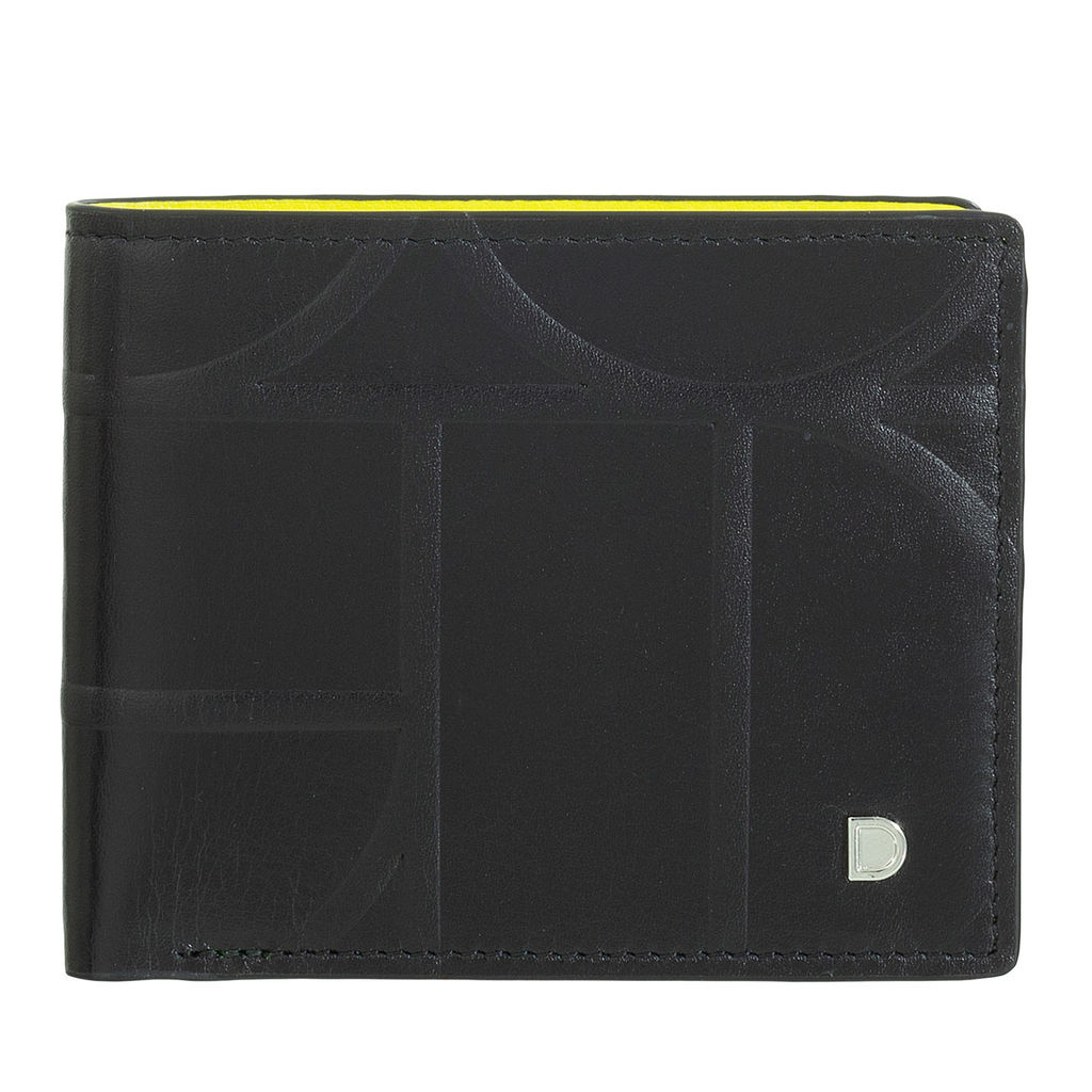 Итальянский мужской кожаный кошелек DuDu серии Azzorre | черно-желтый - Dudubags фото 2