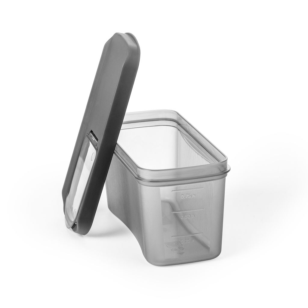 Цена за 2 шт. Емкость для сыпучих продуктов "Лайн" 1л (графитовый) М9002