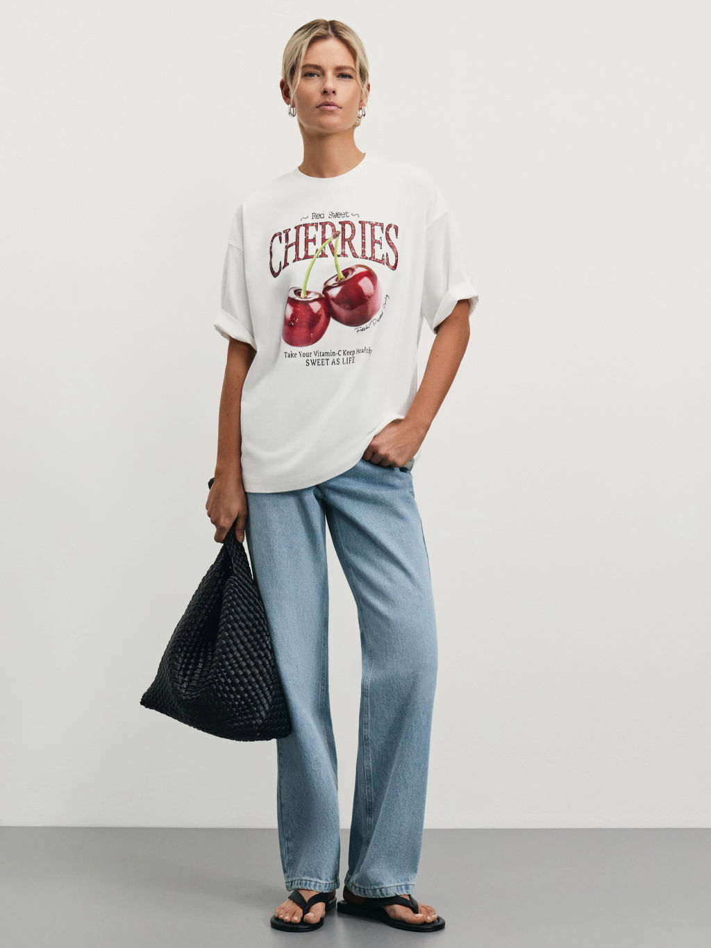 Футболка оверсайз с принтом / Zarina  фото 3