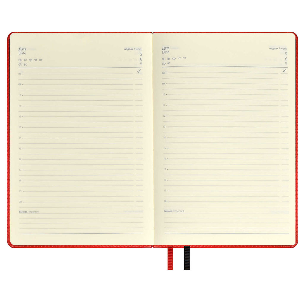 Ежедневник недатированный ESCALADA, А5, 120 л., арт. 63958/ 15 САРИФ КРАСНЫЙ  фото 8