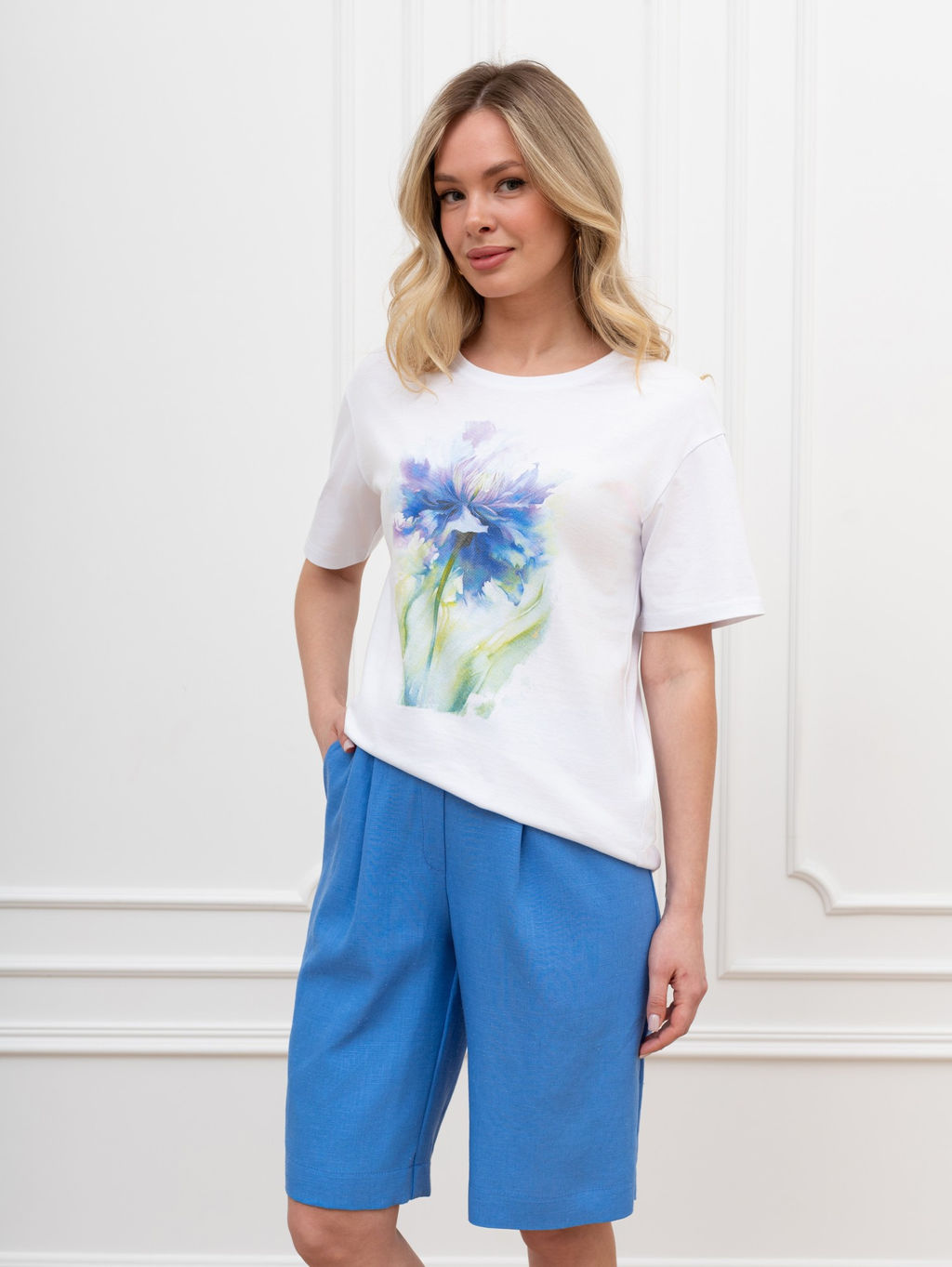 Шорты Сибелла-3 из вискозы со льном - Виотекс фото 67