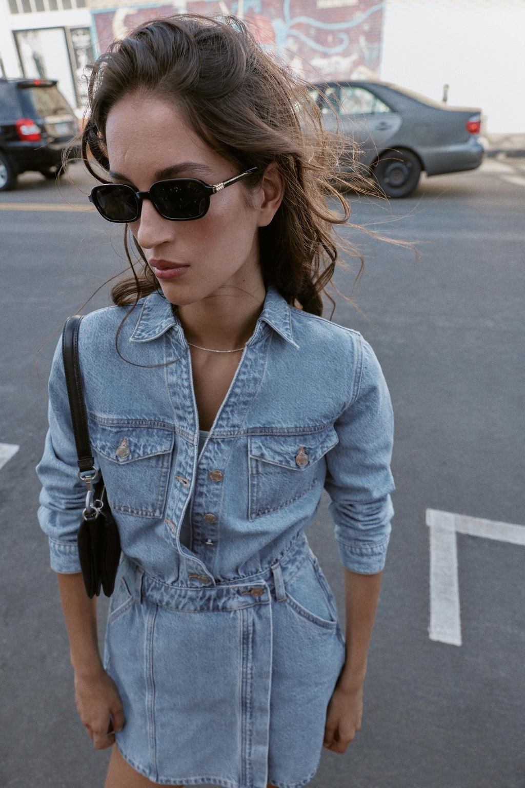 Z1975 SHORT DENIM DRESS - Zara фото 6
