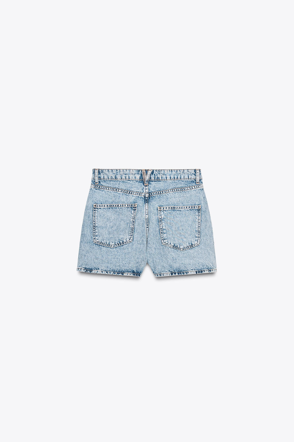 Z1975 HIGH-WAIST CROSSOVER WAIST DENIM SHORTS - Zara фото 22