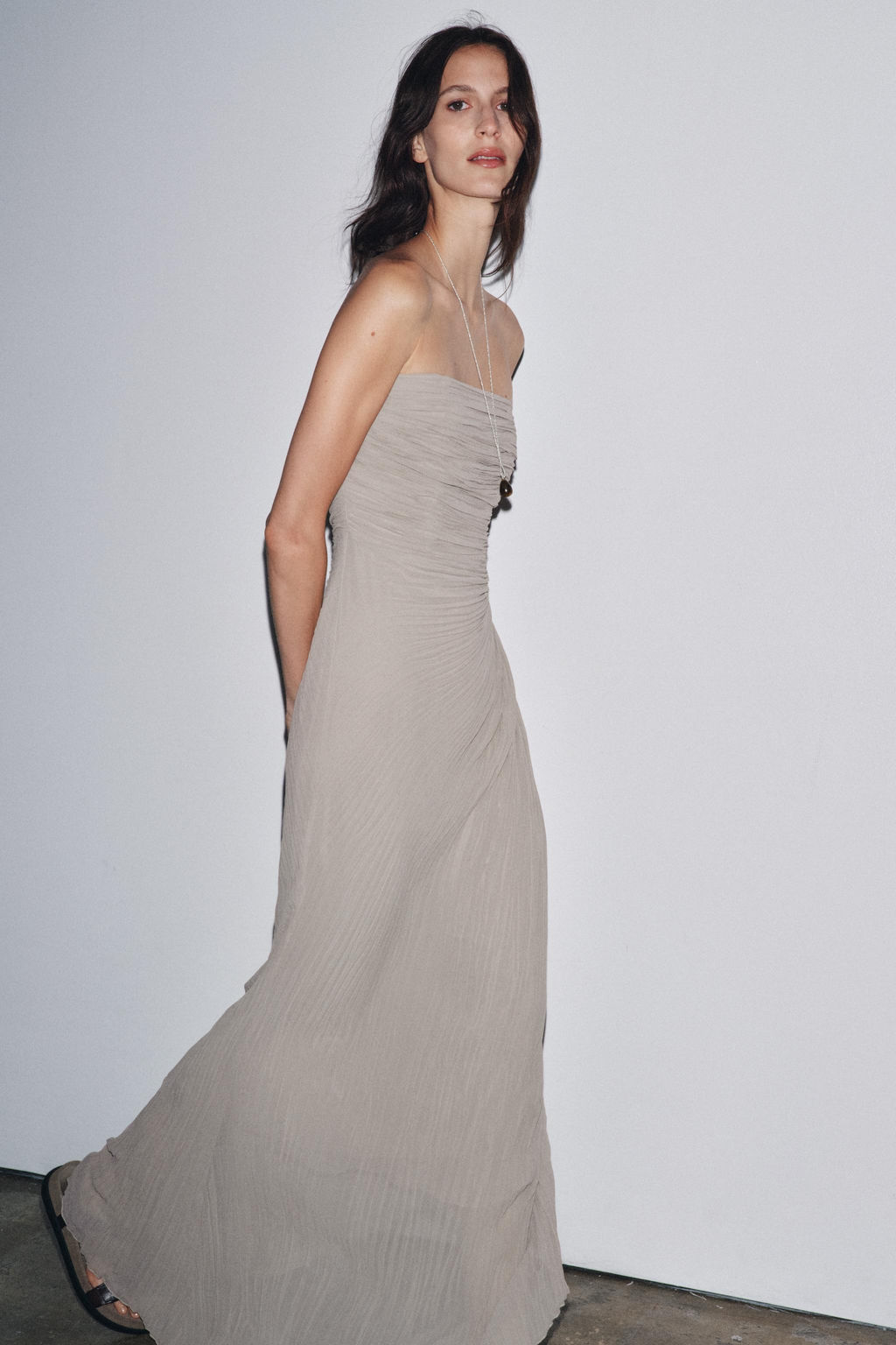 PLEATED BUSTIER DRESS - Zara фото 2