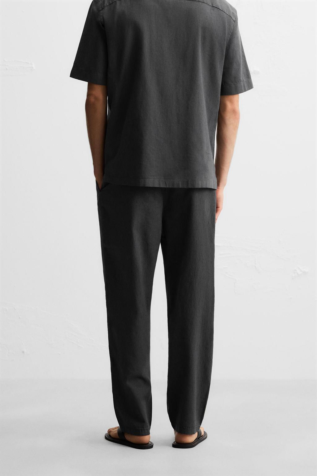 COTTON/LINEN TROUSERS - Zara фото 4