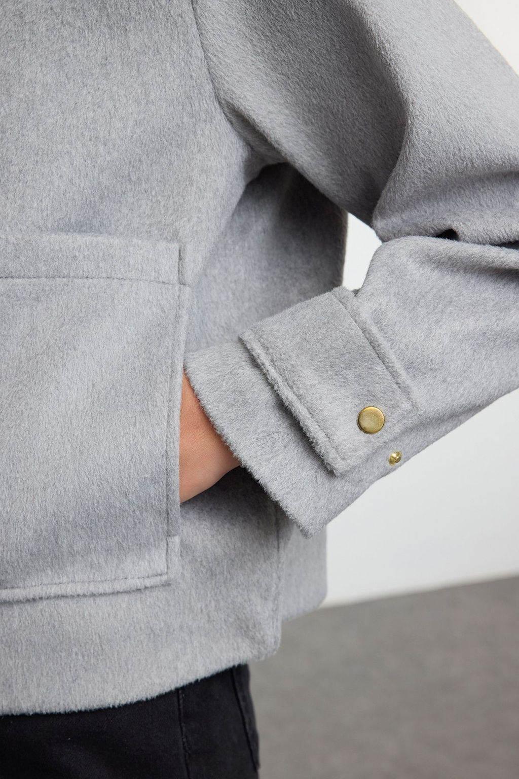 TRENDYOLMILLA Vizon Oversize Kal?p Kase Ince Ceket Mont TWOAW25MO00084  фото 4