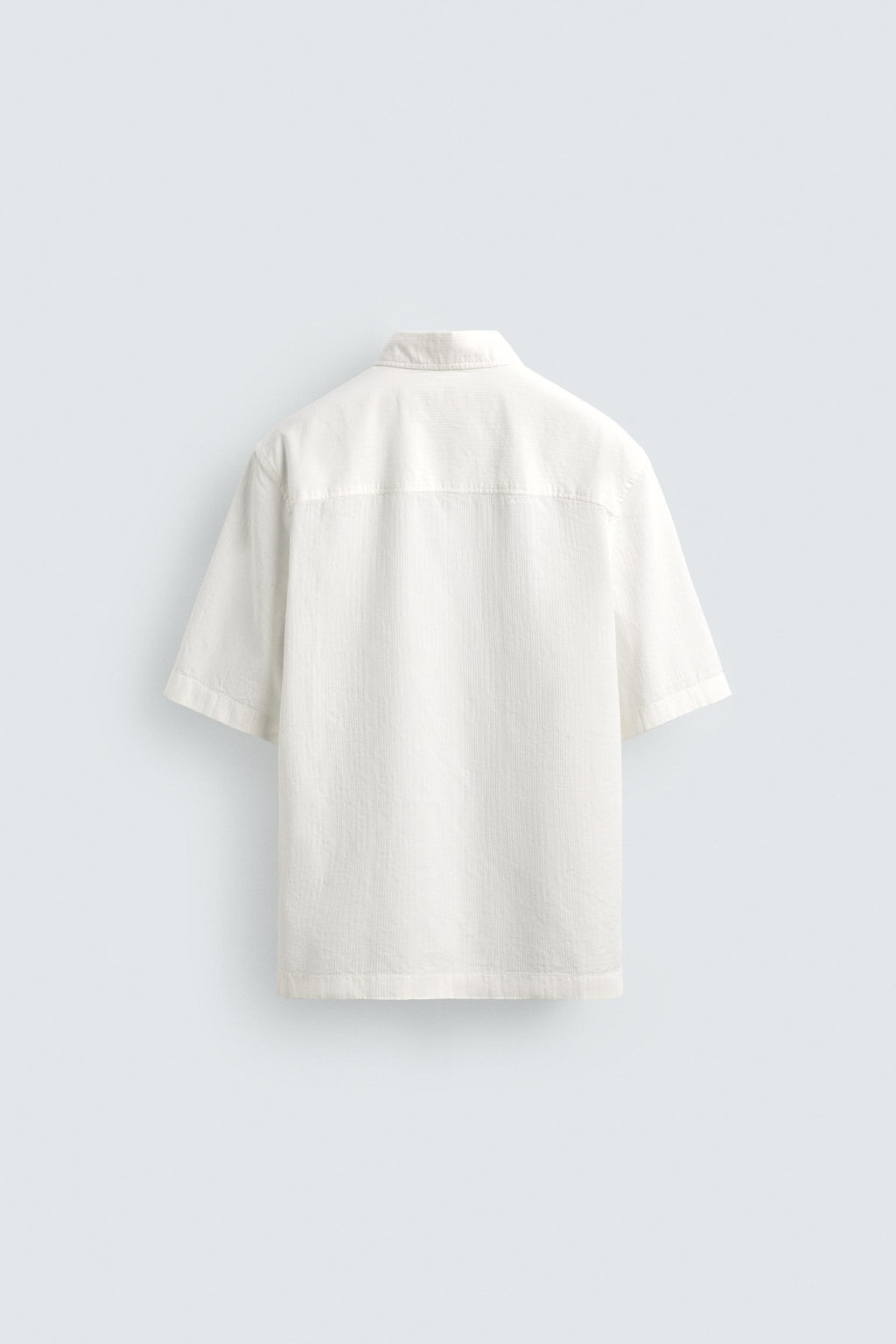 CAMISA JACQUARD ESTRUCTURA / Blanco - Zara фото 8