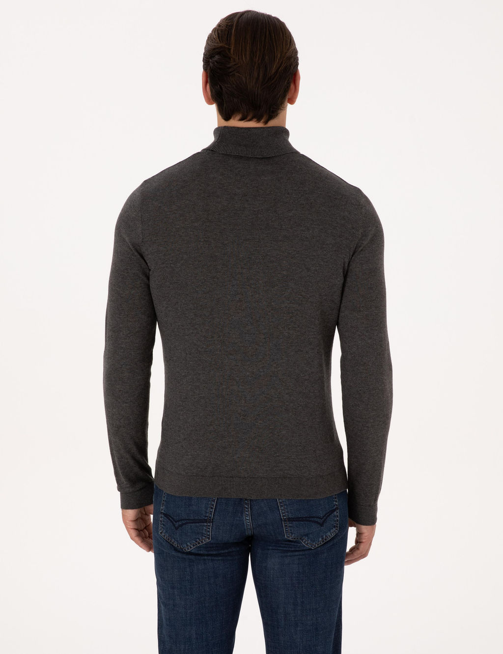 F_me Slim Fit Pamuk Kar___ml_ Bal_k__ Yaka Basic Triko Kazak - Cacharel фото 5