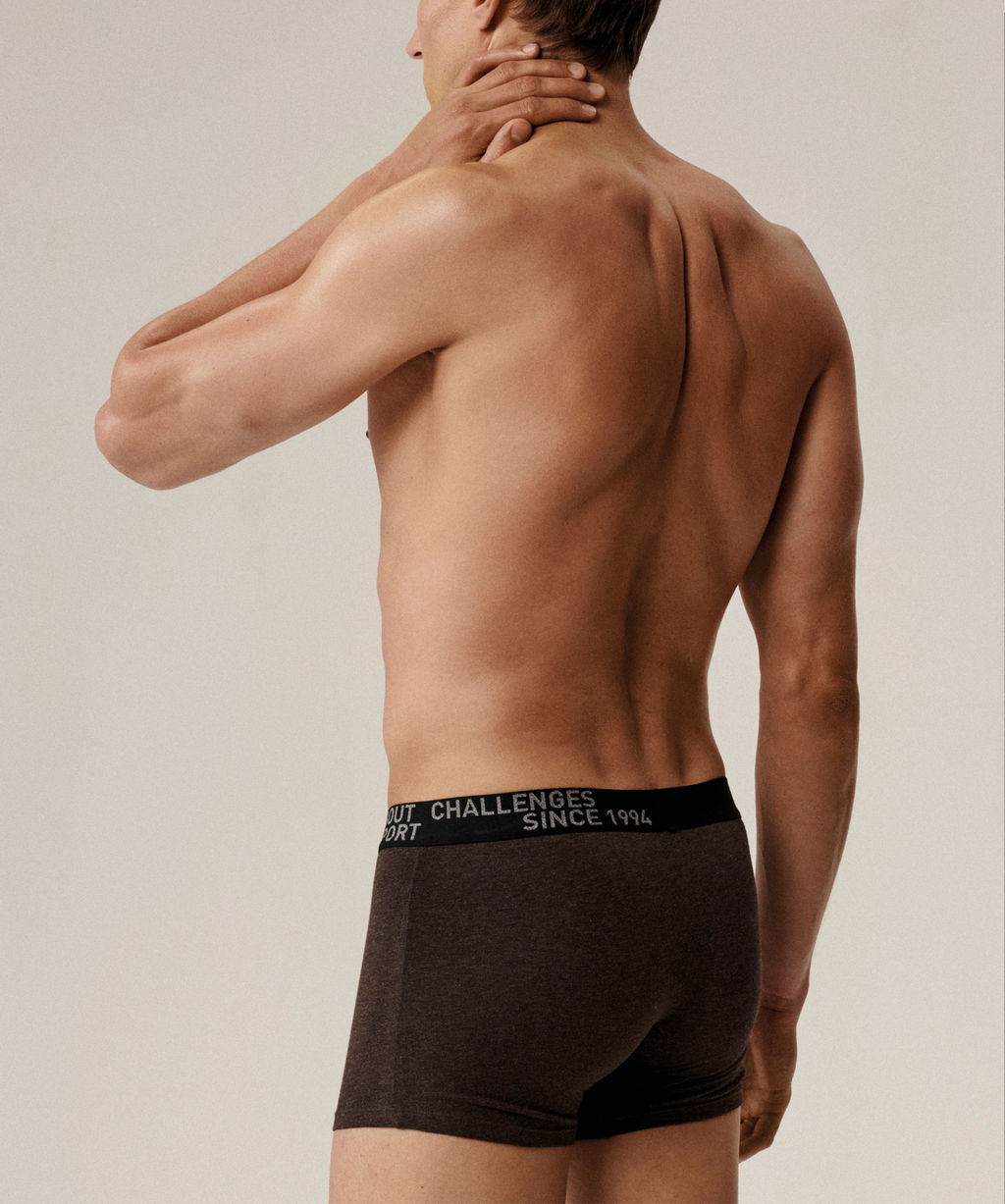 ATLANTIC 3MH-226 Трусы шорты Melange - набор 3 шт. темно-серый меланж + медно-багряный меланж + коричневый меланж фото 3