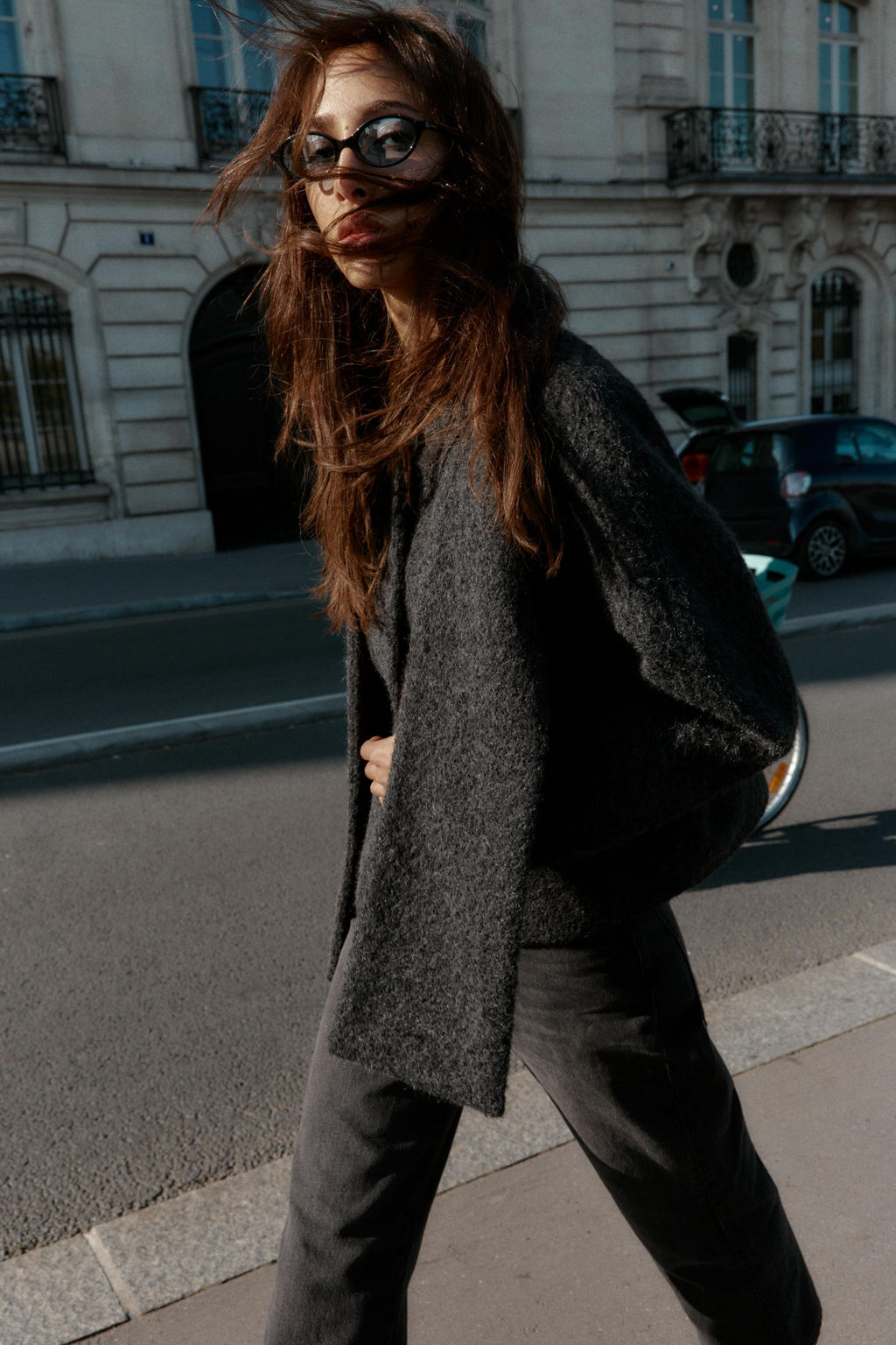 SHORT BOUCL_ COAT WITH SCARF - Zara фото 3