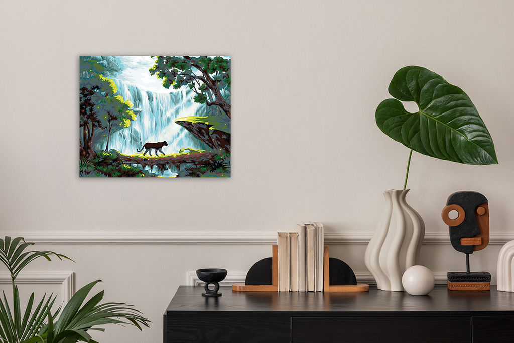 ФРЕЯ PNB/PL-341 Набор для раскрашивания по номерам 50 х 40 см Рассвет в джунглях