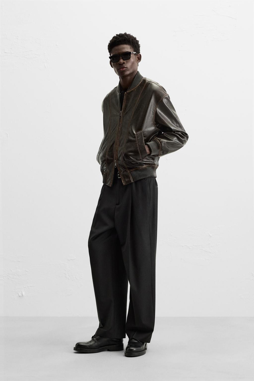 FAUX LEATHER BOMBER JACKET - Zara фото 4