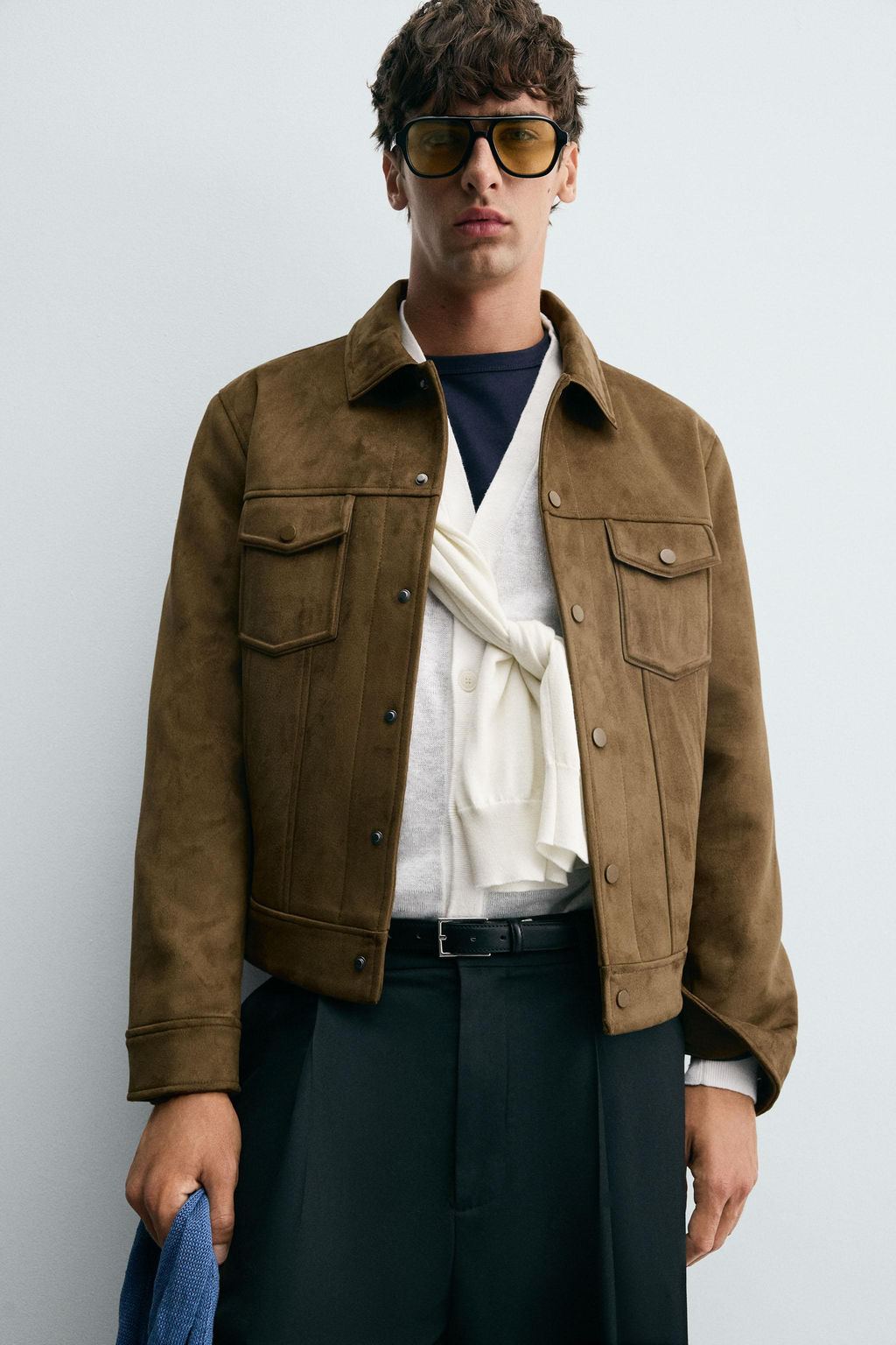 FAUX SUEDE REGULAR FIT JACKET - Zara фото 6