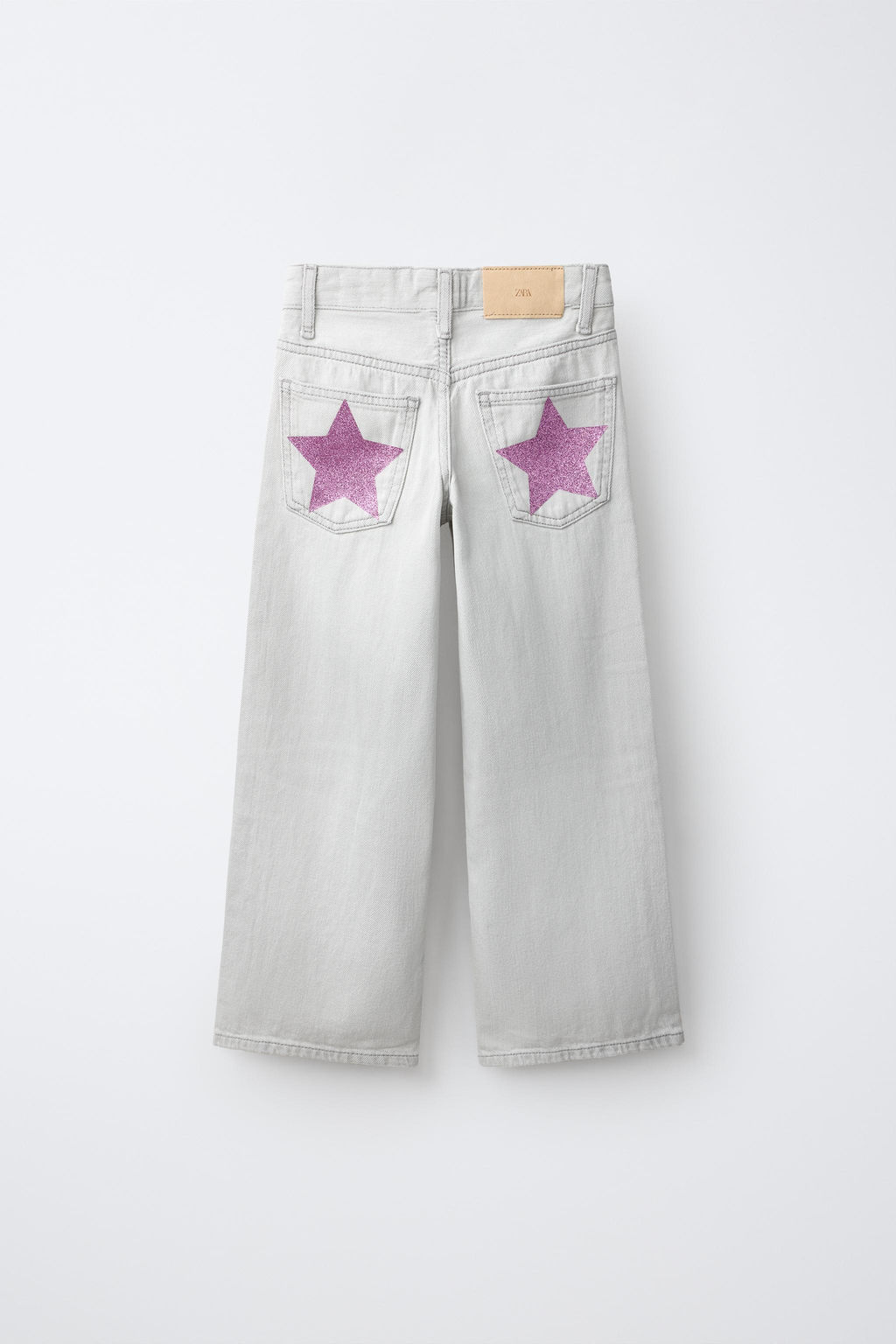 JEANS WIDE LEG ESTRELLA BRILLO / Gris vigor? - Zara фото 2