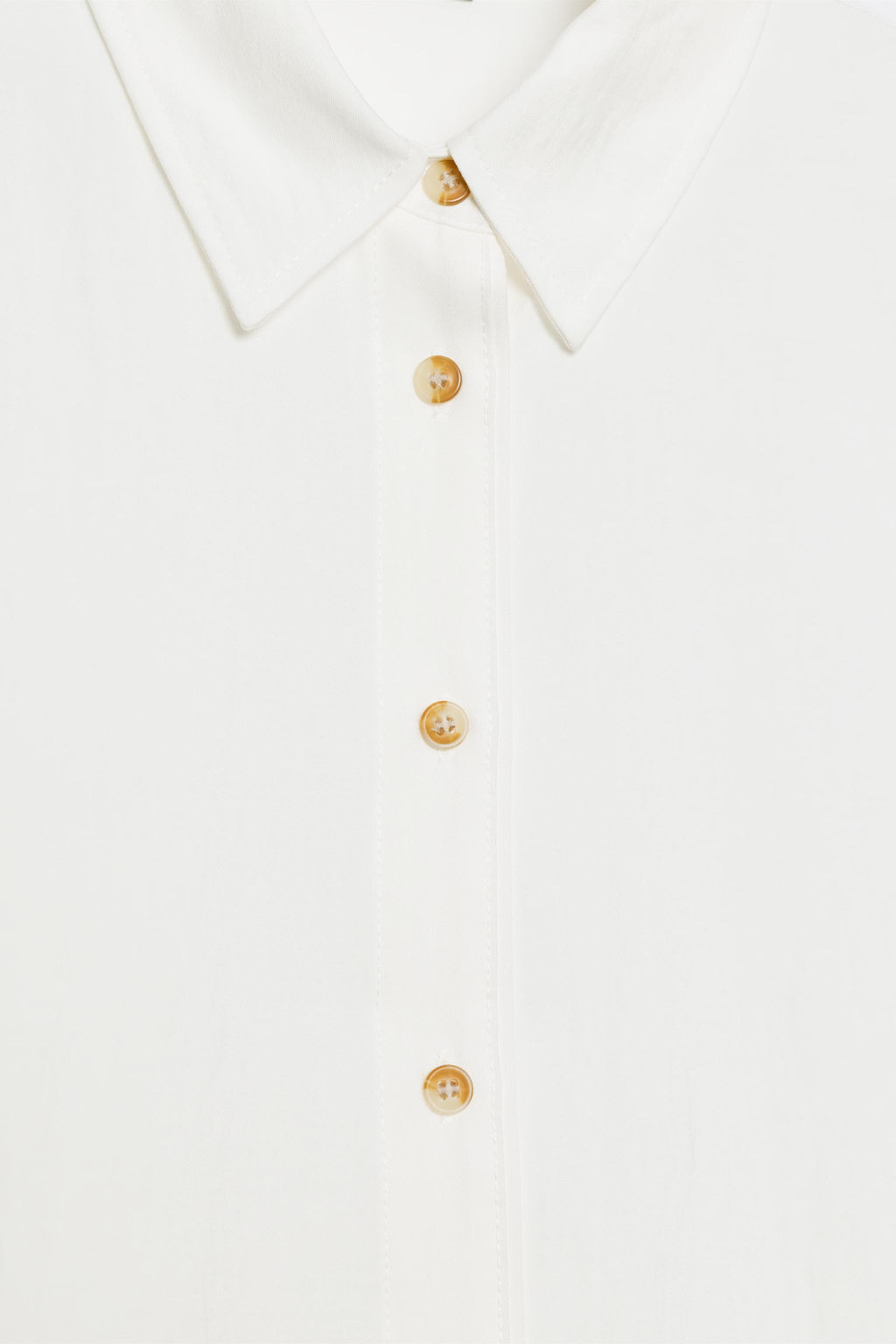 CAMISA CORTA MANGA ANCHA / Blanco