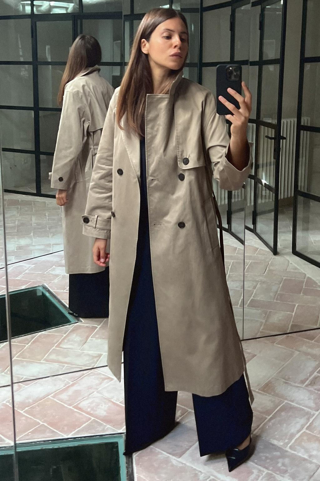 LONG TRENCH COAT WITH BELT - Zara фото 3